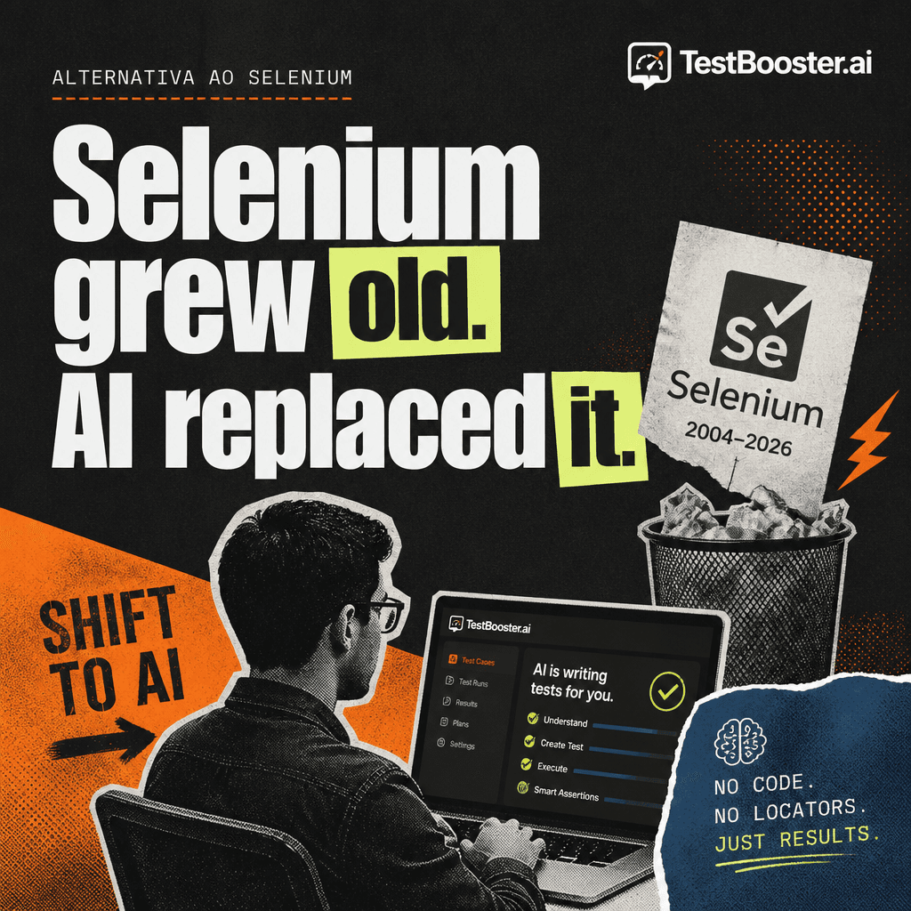 Melhor Alternativa ao Selenium em 2026: TestBooster.ai