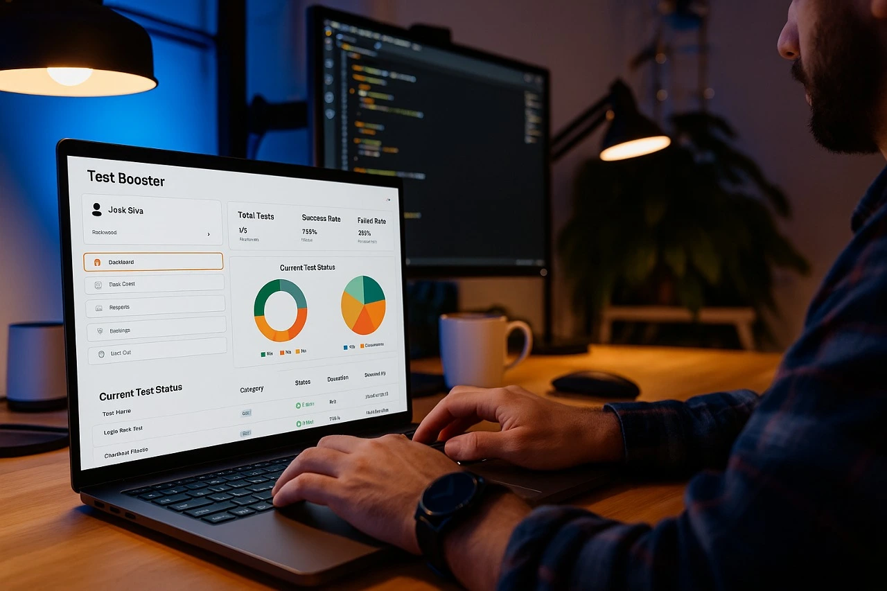 Image of a men studying dashboards 