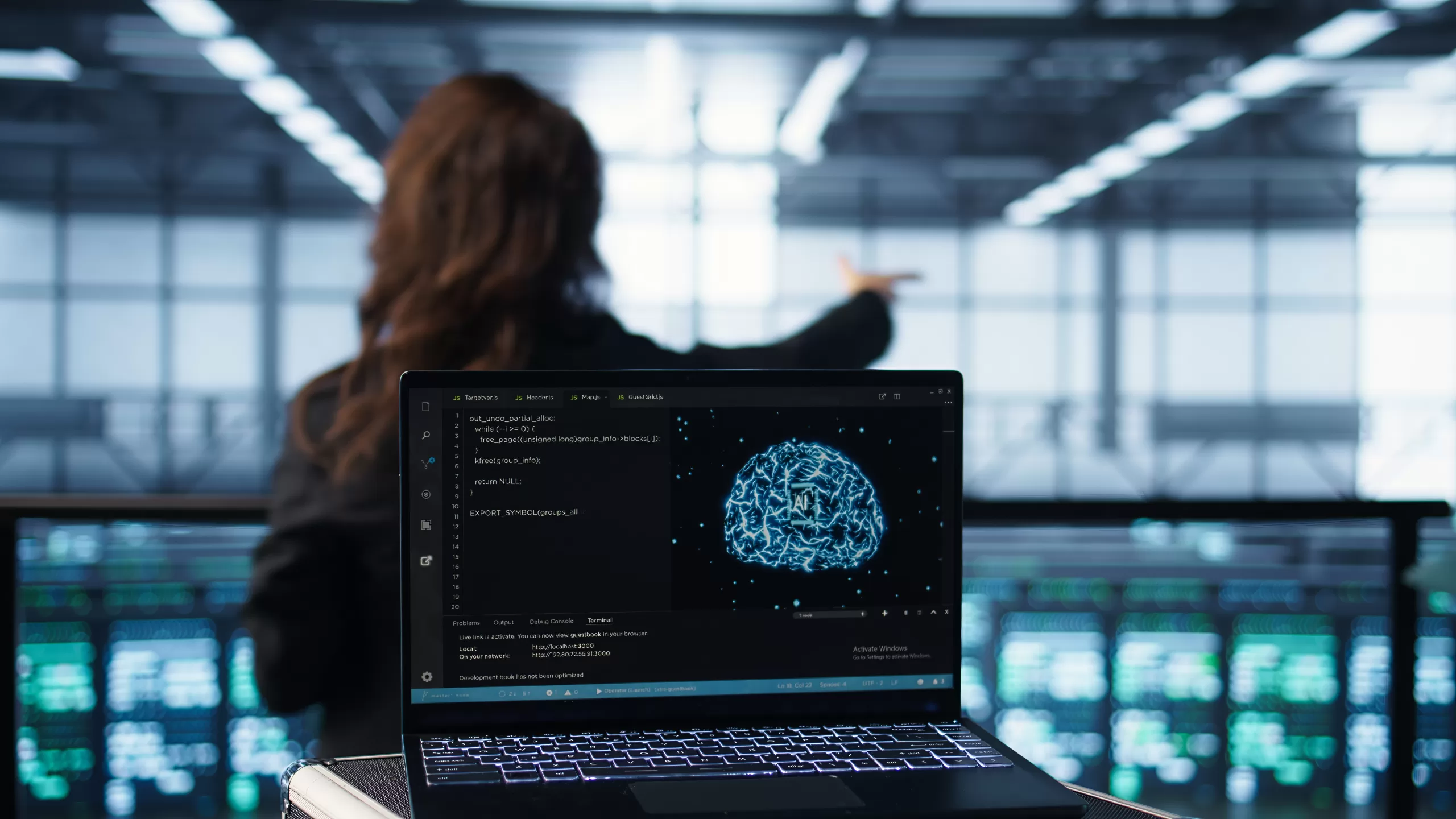 notebook usado em um laboratório de desenvolvimento de IA