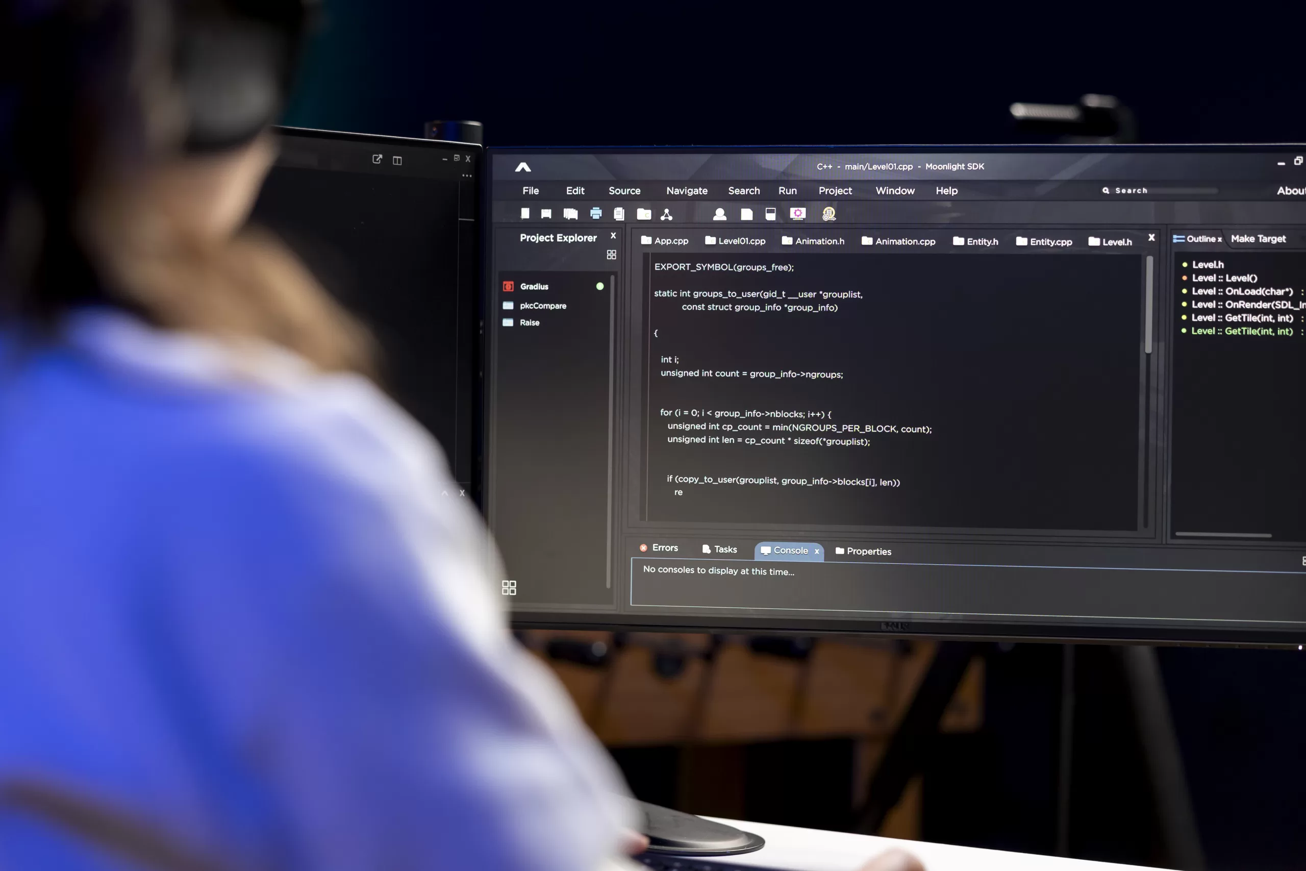 Woman working, representing test performance 