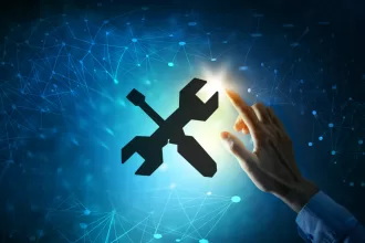 Conceito visual de ferramentas de automação de testes e integração tecnológica para QA